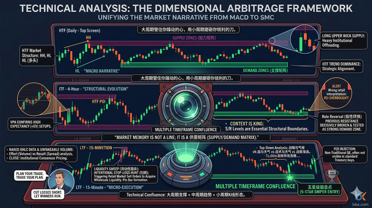 Dimensional Arbitrage and the Macro View: An Institutional Framework for "Multiple Timeframe Analysis (MTFA)" and Technical Confluence