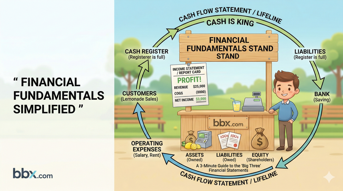 Don't Let the Numbers Scare You! A 3-Minute Guide to the "Big Three" Financial Statements